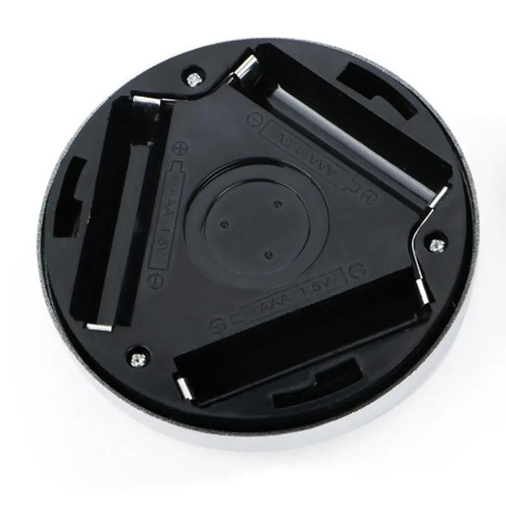 Silver or black wireless motion sensor night light with a square PC plastic lampshade.
