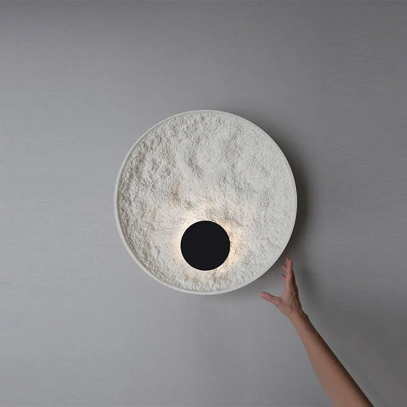 White iron wall lamp in modern design for bedroom or hotel corridor lighting