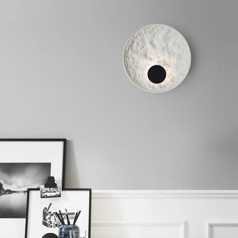 White iron wall lamp in modern design for bedroom or hotel corridor lighting