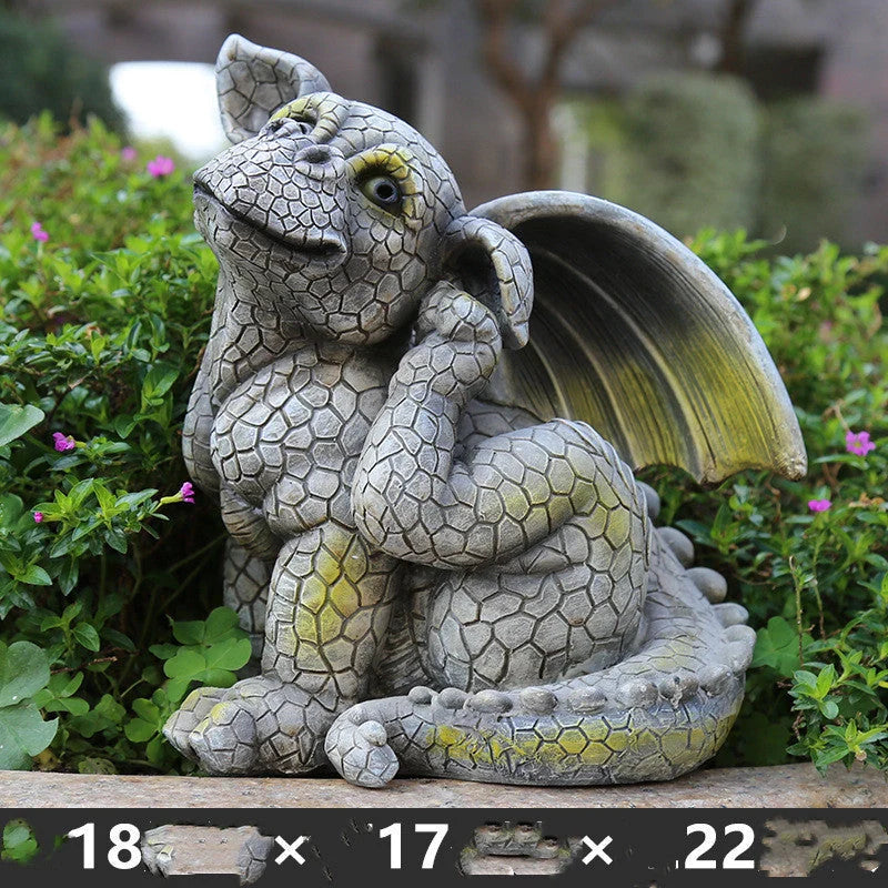 Resin animal garden ornaments in various designs, perfect for outdoor decoration