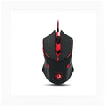 Red Dragon Spinal Shark wired USB gaming mouse in black and red with six buttons and optical sensor