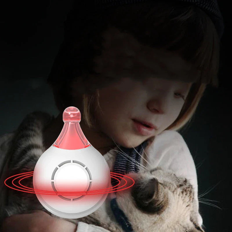 Ultrasonic pest repeller with dazzling aurora lights, keeping outdoor adventures pest-free and safe for humans and pets