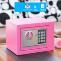 Mini office safe with password lock, steel construction, 230x170x170mm, black finish, surface spray treatment