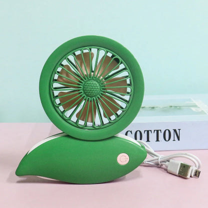 Outdoor Portable Hanging Neck Silent Fan in various colours, showcasing compact and bladeless design