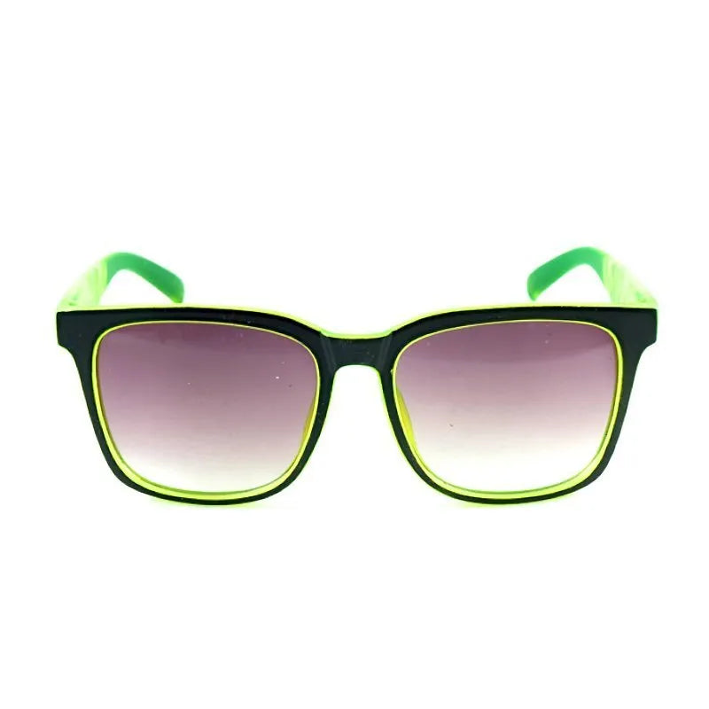 Square kids sports sunglasses with PC frame and AC lens in six colour options C1 to C6 for outdoor play