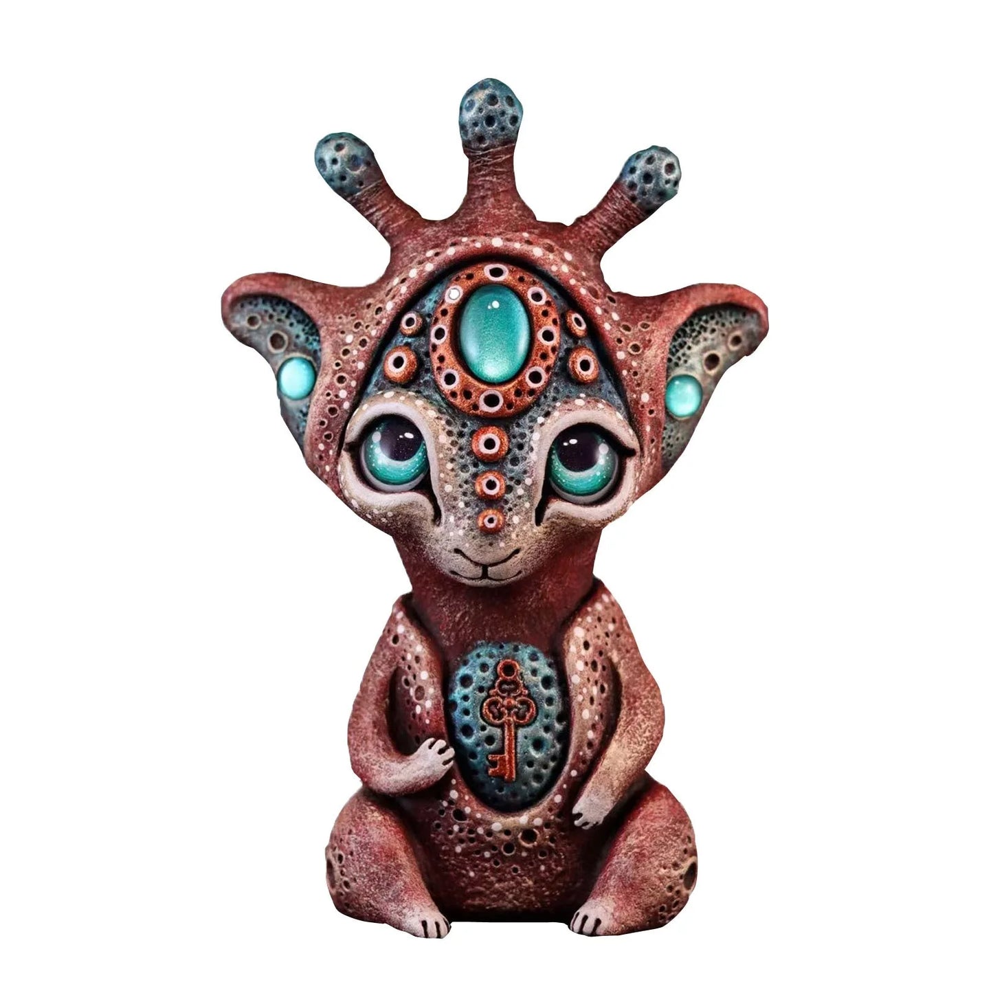 Handmade fantasy creatures resin garden ornament, unique decoration for home and garden