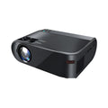 Portable wireless projector showing mobile phone connectivity and voice control features