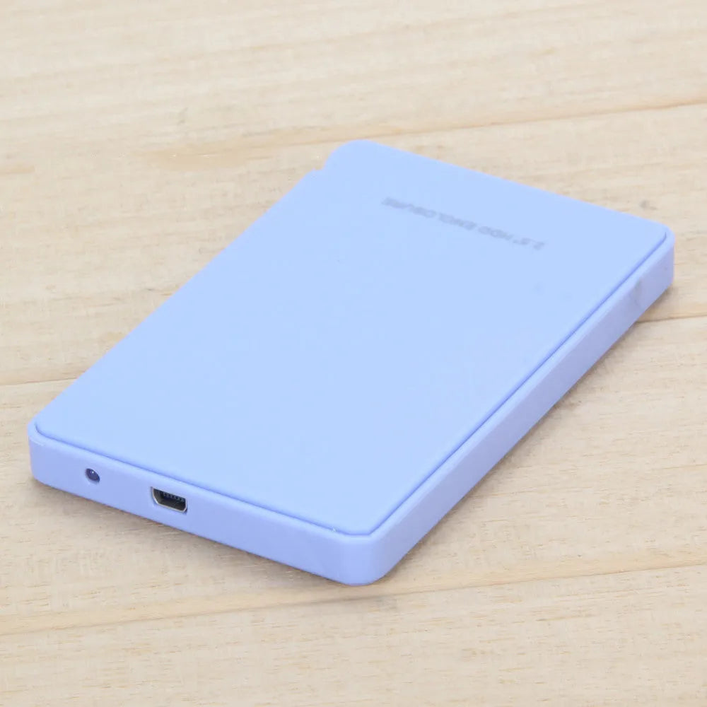 2.5 inch USB 3.0 SATA hard drive enclosure in black, screwless design, compact size