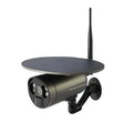 Solar wireless 4G WIFI outdoor security camera with 1080P HD lens in black metal and plastic housing