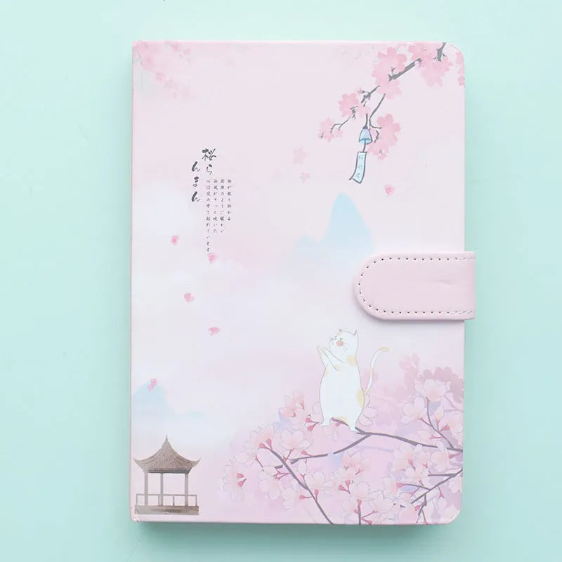 Girl Heart Simple Ins Wind Hand Book Notebook measuring 12.8x18.5cm in four style variations