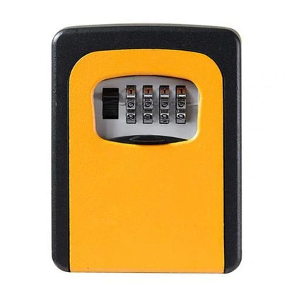 Secure wall-mounted 4-digit key safe box for durable key storage