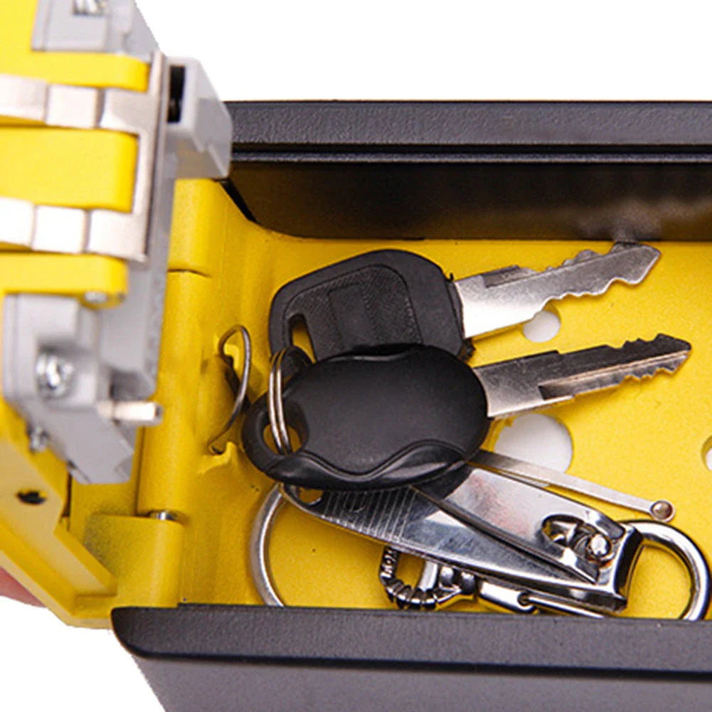 Secure wall-mounted 4-digit key safe box for durable key storage