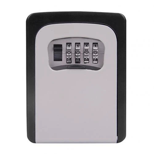Secure wall-mounted 4-digit key safe box for durable key storage
