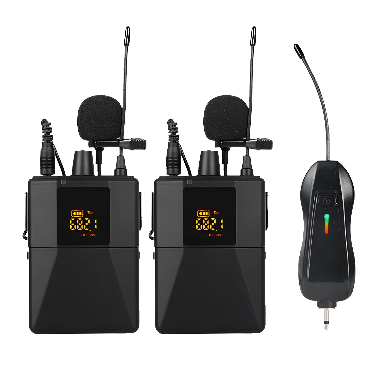 Little Bee X3 black wireless lavalier microphone with lapel clip detached