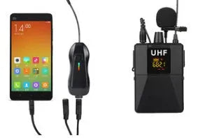 Little Bee X3 black wireless lavalier microphone with lapel clip detached