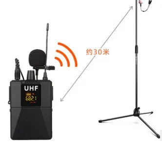 Little Bee X3 black wireless lavalier microphone with lapel clip detached