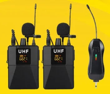 Little Bee X3 black wireless lavalier microphone with lapel clip detached