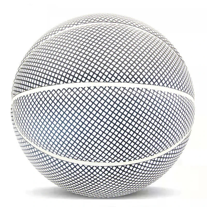 Glowing luminous fluorescent basketball with unique reflective effects for night games