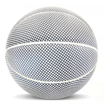 Glowing luminous fluorescent basketball with unique reflective effects for night games