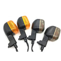 BWS100 turn signal light for BWS motorcycle duck style front rear in soot transparent yellow lens