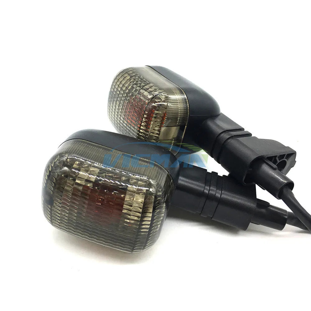 BWS100 turn signal light for BWS motorcycle duck style front rear in soot transparent yellow lens