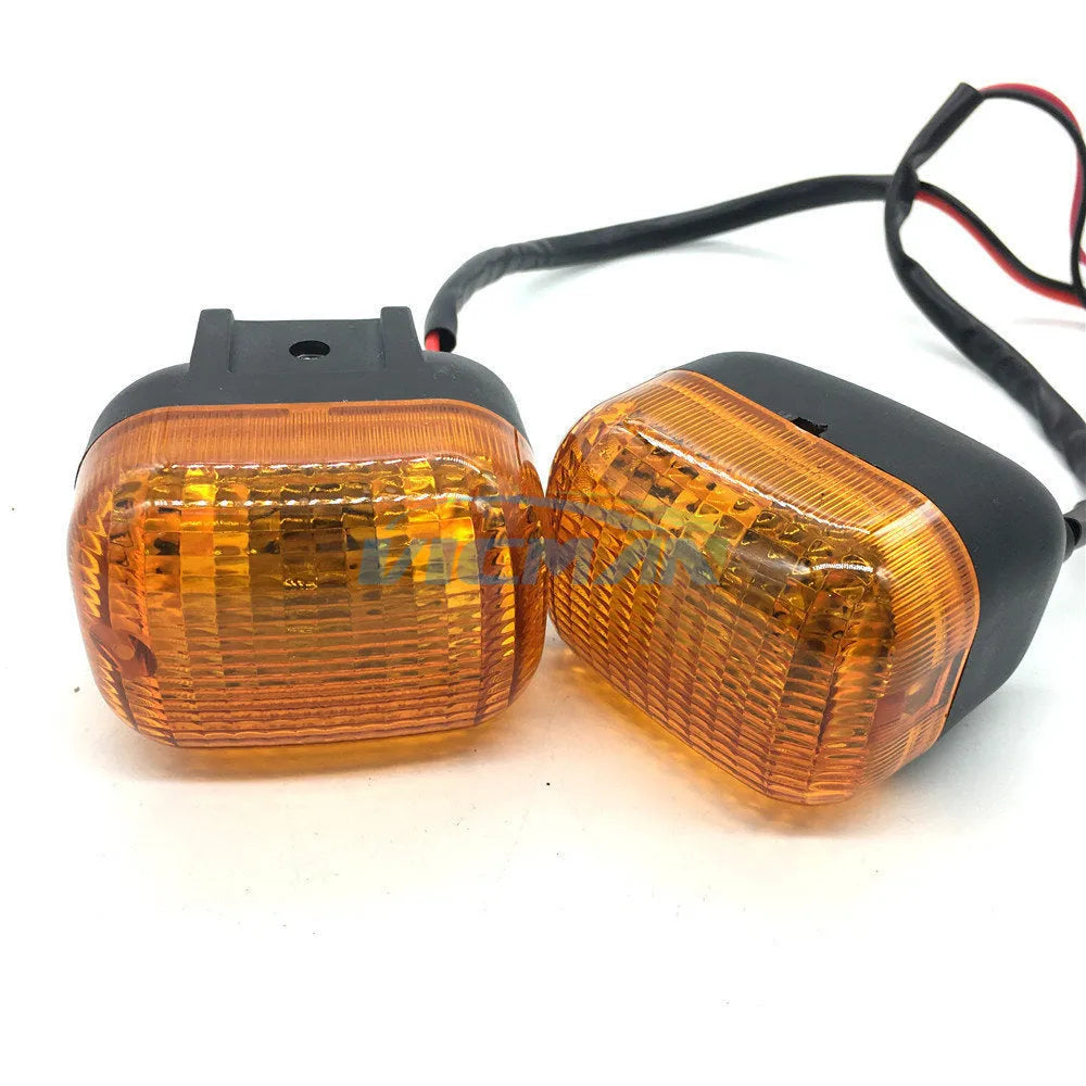 BWS100 turn signal light for BWS motorcycle duck style front rear in soot transparent yellow lens