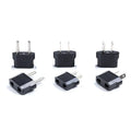 Universal travel power adapter with three sockets for AU, EU and US plug types