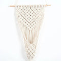 Hand-woven cotton wall tapestry with grid pattern measuring 30x70cm