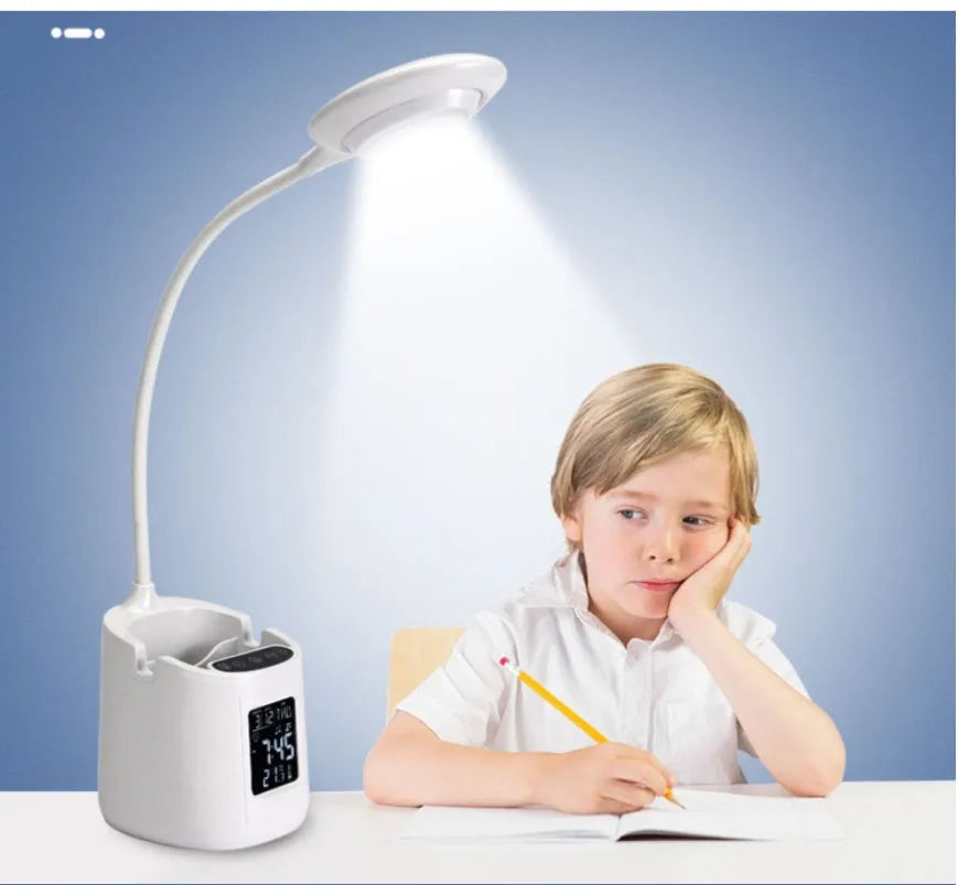 White USB desk lamp with learning light and touch switch for study eye protection