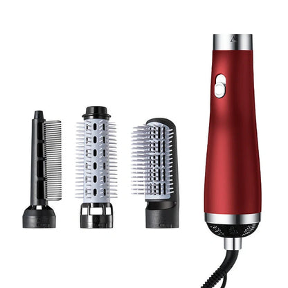 Three-in-one hair dryer comb with blue colour option for wet hair styling