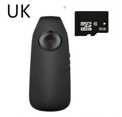Mini HD 1080P video camera with one-click recording and motion detection