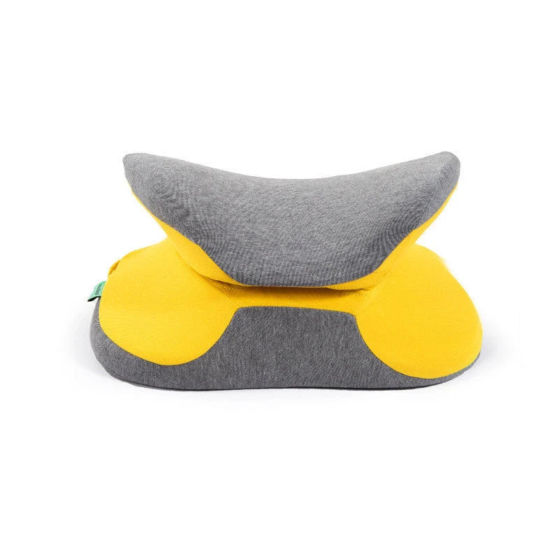 Memory Foam Nap Pillow Bedding in navy blue, fruit green, lemon yellow, and girlish pink for ergonomic spine support