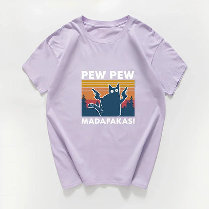 Short sleeve printed Maddakas T-shirt in navy blue, loose fit with round neck and hedging hems, sizes S to XXXL