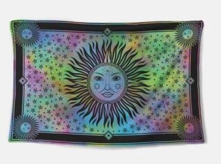 Vibrant polyester tapestry with digital thermal transfer technology for durable home decor