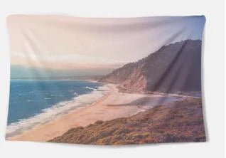 Vibrant polyester tapestry with digital thermal transfer technology for durable home decor
