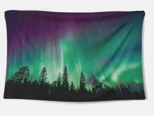 Vibrant polyester tapestry with digital thermal transfer technology for durable home decor