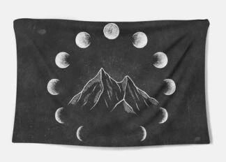 Vibrant polyester tapestry with digital thermal transfer technology for durable home decor