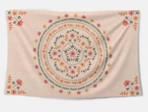 Vibrant polyester tapestry with digital thermal transfer technology for durable home decor