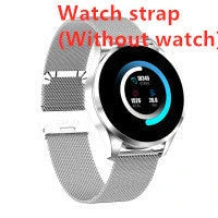 Round screen smart watch with health monitoring features and multi-language support