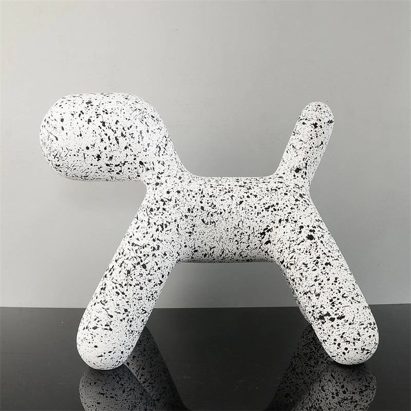 Resin creative balloon abstract dog ornament in various colors and sizes