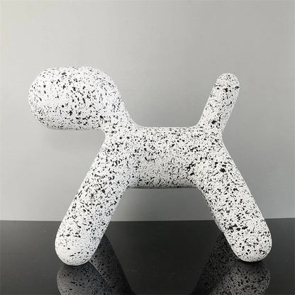 Resin creative balloon abstract dog ornament in various colors and sizes