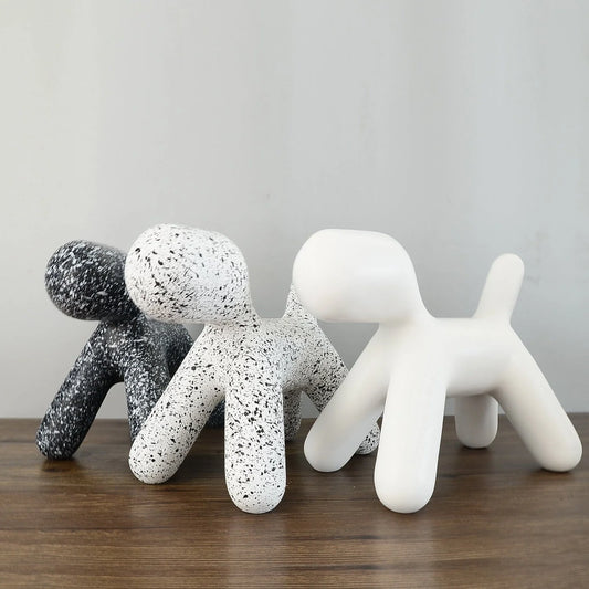 Resin creative balloon abstract dog ornament in various colors and sizes