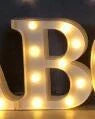 Luminous LED letter and number night light for weddings and parties