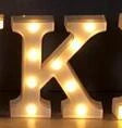 Luminous LED letter and number night light for weddings and parties