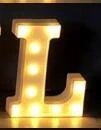 Luminous LED letter and number night light for weddings and parties
