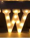 Luminous LED letter and number night light for weddings and parties