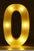 Luminous LED letter and number night light for weddings and parties