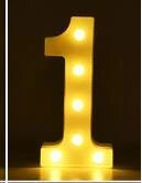 Luminous LED letter and number night light for weddings and parties