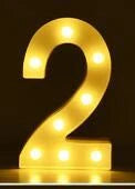 Luminous LED letter and number night light for weddings and parties