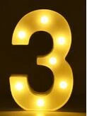 Luminous LED letter and number night light for weddings and parties
